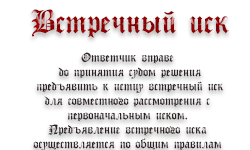 Как подать встречное исковое заявление